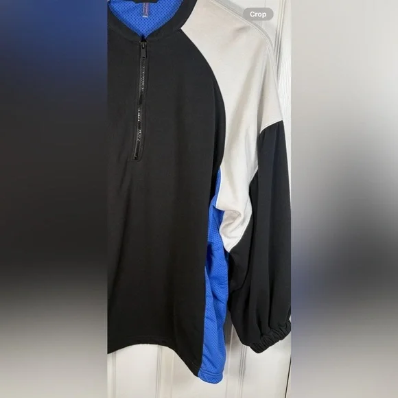 FP Movement by Free People Black and Blue Mens Zip Up Sweater Large